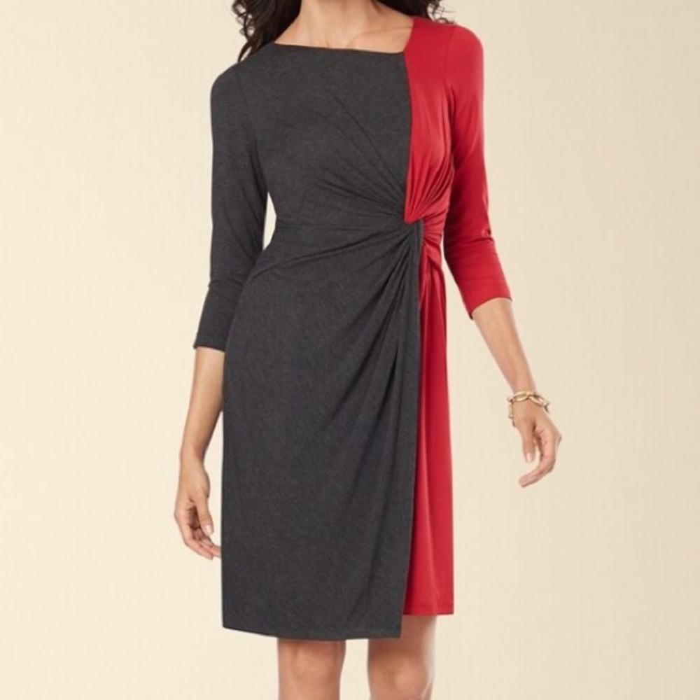 Muse red/heather twist dress - Picture 4 of 4